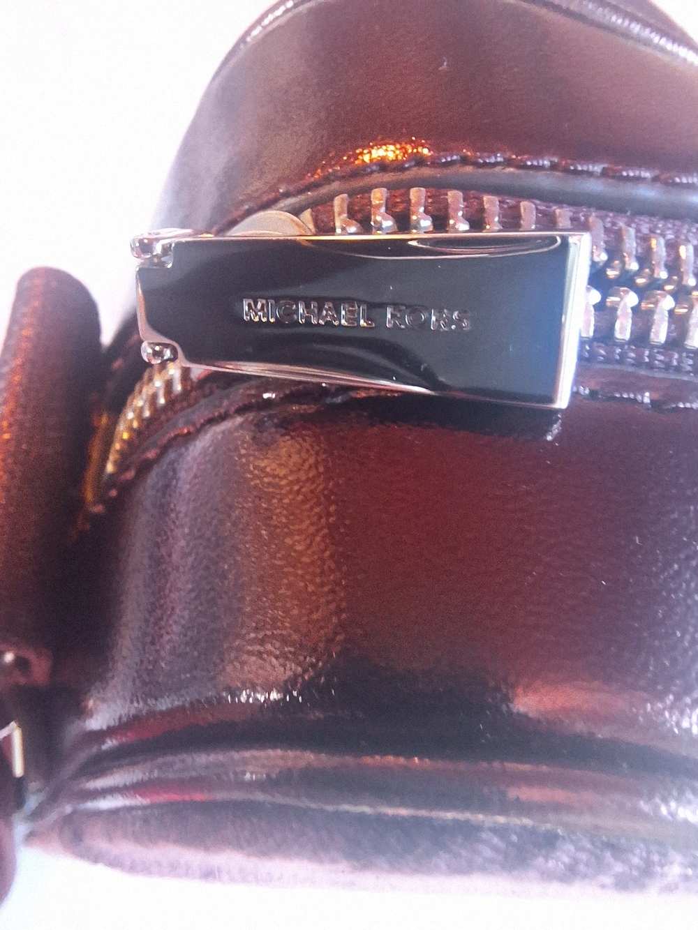 NWT Michael Kors Maeve Large Oxblood Monogram Crossbody Bag 10.5x6.5x3 - Picture 8 of 14